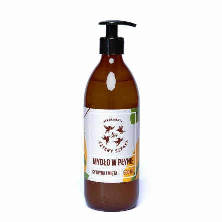 Mydło w Płynie Cytryna i Mięta 500 ml - 4Szpaki