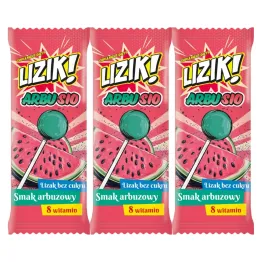 3 x Lizak z Witaminami o Smaku Arbuzowym ARBUSIO 8 g - LIZIK!