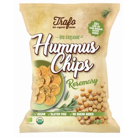 Chipsy z Ciecierzycy z Rozmarynem Bez Glutenu Bio 75 G Trafo -  Przecena Krótka Data Minimalnej Trwałości
