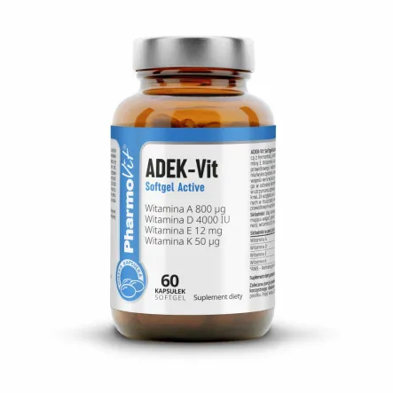 ADEK Vit Softgel Active 60 Kapsułek - Pharmovit