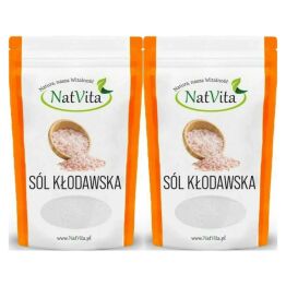 2 x Sól Kłodawska Kamienna Różowa Miałka 1,3 kg - Natvita