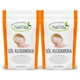 2 x Sól Kłodawska Kamienna Różowa Miałka 1,3 kg - Natvita