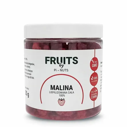 Malina Liofilizowana Cała 25 g - PI-NUTS