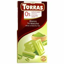 Czekolada Biała and  Herbata Matcha Bez Dodatku Cukru 75 g - Torras