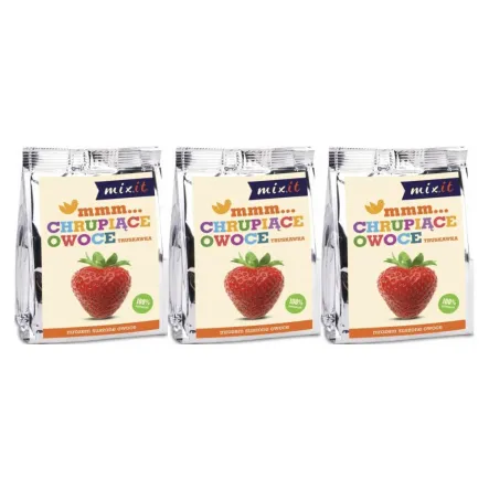 3 x Chrupiąca Truskawka (Owoce Liofilizowane) 13 g - Mixit