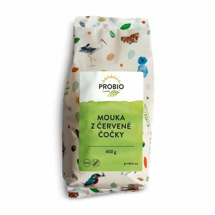 Mąka z Czerwonej Soczewicy Bezglutenowa Bio 450 g Probio