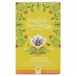Herbatka z Trawą Cytrynową, Cytrusami i Imbirem Bio 30 g (20x 1,5 g) - English Tea Shop
