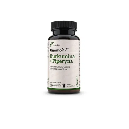 Kurkumina + Piperyna 90 Kapsułek Pharmovit