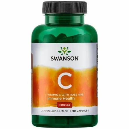 Witamina C 1000 + Dzika Róża 90 Kapsułek - Swanson