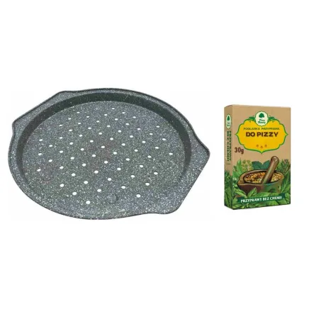 Forma do Pieczenia Pizzy Tacka fi 31 cm Klausberg + Podlaska Przyprawa do Pizzy 30 g - Dary Natury