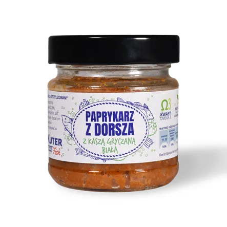 Paprykarz  z Dorsza z Kaszą Gryczaną  Białą 155 g - Kuterfish