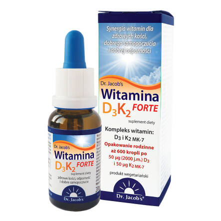Witamina D3 K2 Forte 20 ml - Dr Jacobs