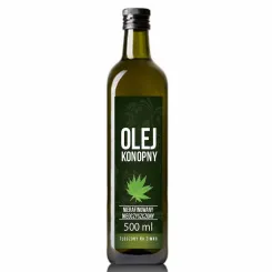 Olej Konopny Nierafinowany Nieoczyszczony Tłoczony na Zimno 500 ml - FarmOil
