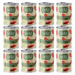 12 x Pomidory Całe Bez Skórki BIO 400 g (240 g) - EUREKO