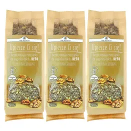 3 x Mieszanka do Wypieku Chleba Keto z Orzechami Włoskimi Bezglutenowa 500 g Pięć Przemian