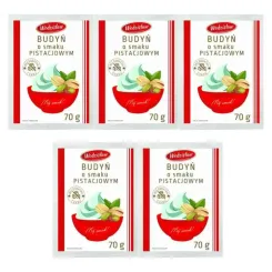 5 x Budyń o Smaku Pistacjowym z Erytrytolem 70 g - Wodzisław