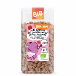 Żelki Owocowe Bez Dodatku Cukru Jabłko-Truskawka Bezglutenowe Bio 400 g - Biominki