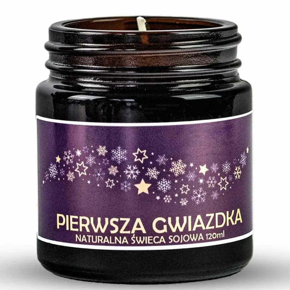 Naturalna Świeca Sojowa PIERWSZA GWIAZDKA 120 ml - Vitafarm