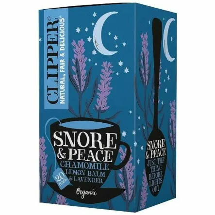 Herbatka z Melisą i Lawendą BIO (Snore and  Peace) 30 g (20x 1,5 g) - Clipper