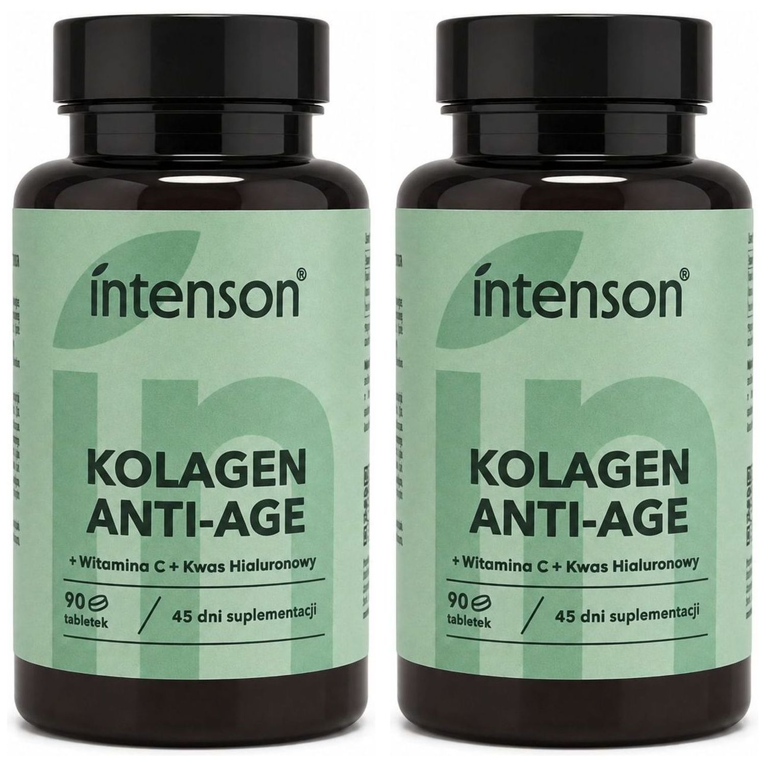 2 x Kolagen Anti-Age z Witaminą C i Kwasem Hialuronowym 90 Tabletek - Intenson