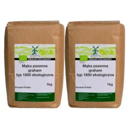 2 x Mąka Pszenna Graham Typ 1850 Eko 1 kg - Młyn Kopytowa