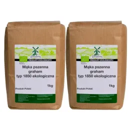 2 x Mąka Pszenna Graham Typ 1850 Eko 1 kg - Młyn Kopytowa