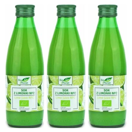 3 x Sok z Limonki Tłoczony NFC Bio 250 ml - Bio Planet