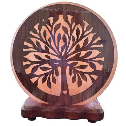 Lampa Solna z Motywem Drzewa ok. 5,3 kg - Himalayan Salt