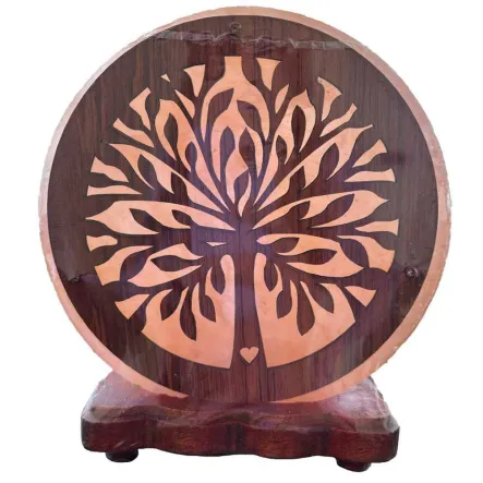 Lampa Solna z Motywem Drzewa ok. 5,3 kg - Himalayan Salt