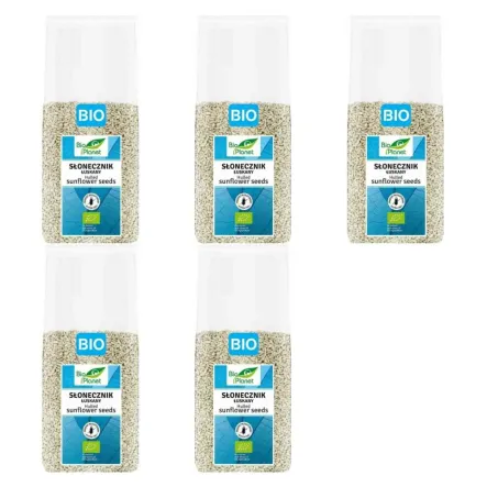 5 x Słonecznik Łuskany Bezglutenowy Bio 800 g - Bio Planet