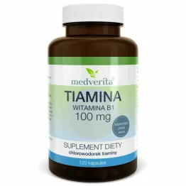 Tiamina (Witamina B1) 100 mg 120 Kapsułek - Medverita