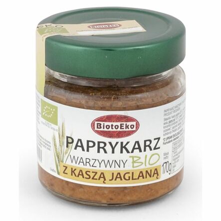 Paprykarz Warzywny z Kaszą Jaglaną Bio 170 g BiotoEko - Przecena Krótka Data Minimalnej Trwałości