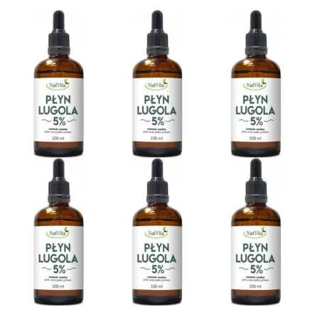 6 x Płyn Lugola 5% 100 ml - Natvita 