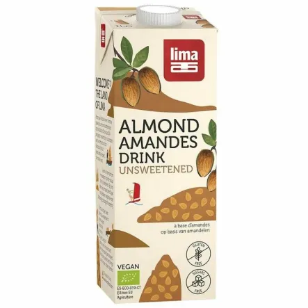 Napój Migdałowy Niesłodzony Bezglutenowy Bio 1 l - Lima