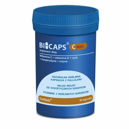 C MAX Witamina C+Witamina D +Cynk +Hesperydyna +Rutyna 90 Kapsułek - BICAPS