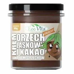 Krem Orzech Laskowy i Kakao Crunchy 300 g - EOOVITA