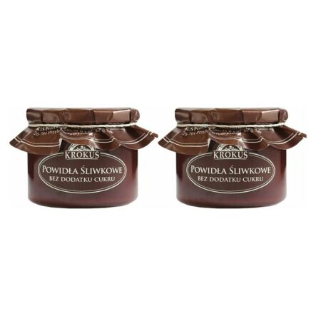 2 x Powidła Śliwkowe Bez Dodatku Cukru 310 g - Krokus