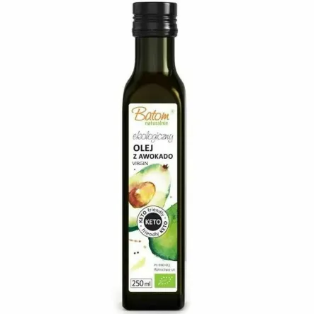 Olej z Awokado VIRGIN Tłoczony na Zimno Keto Bio 250 ml - Batom