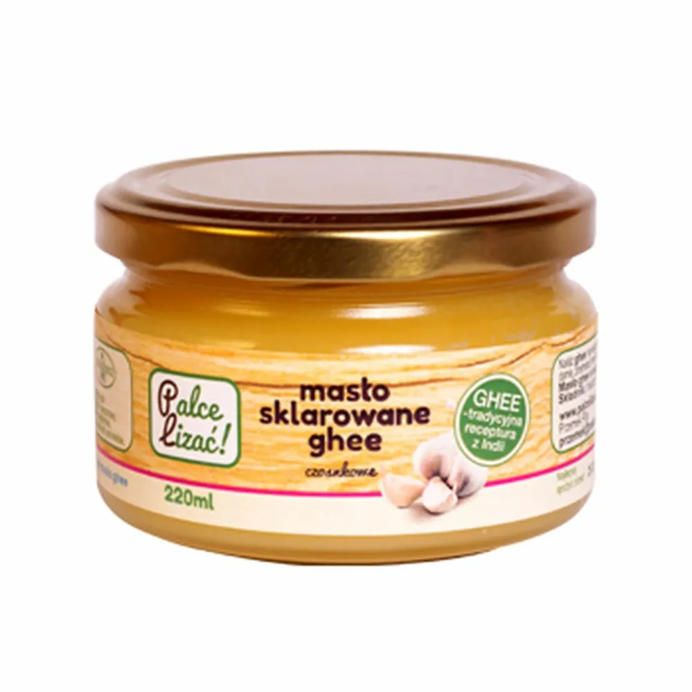 Masło Sklarowane Ghee Czosnkowe 220 ml - Palce Lizać