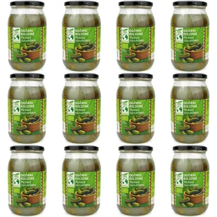 12 x Ogórki Kiszone Bio 820 g/460 g Bio Europa