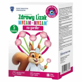 Zdrowy Lizak Mniam Mniam na Gardło Z TATUAŻAMI 30 g (4+1 Sztuk) - Starpharma
