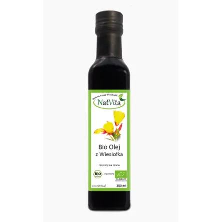 Olej z Wiesiołka Zimnotłoczony Bio 250 ml - Natvita