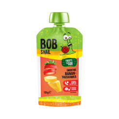 Smoothie Bananowo-Truskawkowe Bez Dodatku Cukru 120 ml - Bob Snail