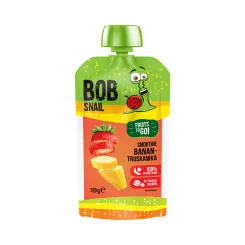 Smoothie Bananowo-Truskawkowe Bez Dodatku Cukru 120 ml - Bob Snail