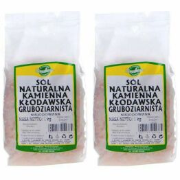 2 x Sól Naturalna Kamienna Kłodawska Gruboziarnista Niejodowana 1 kg - Smakosz