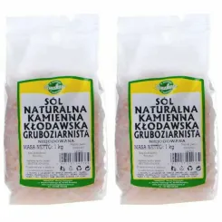 2 x Sól Naturalna Kamienna Kłodawska Gruboziarnista Niejodowana 1 kg - Smakosz