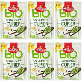 6 x Cukier Waniliowy Trzcinowy Bio 8 g - Amylon
