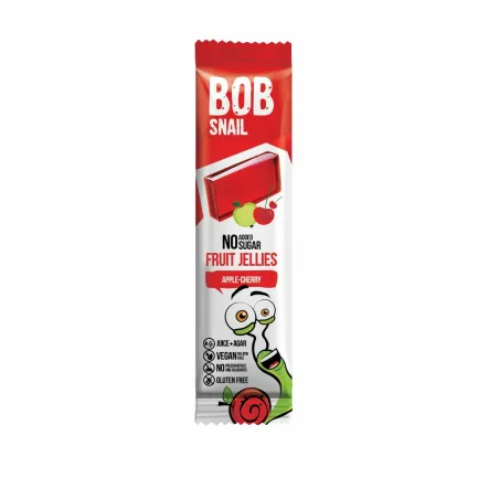 Przekąska Galaretka Jabłkowo-Wiśniowa Bez Dodatku Cukru 38 g Bob Snail