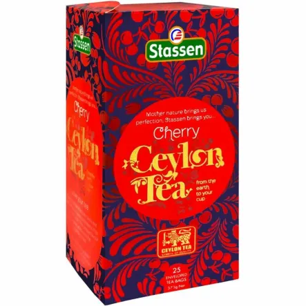 Herbata Czarna z Dodatkami CHERRY 37,5 g (25 x 1,5 g) - Stassen