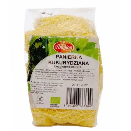 Panierka Kukurydziana Bezglutenowa Bio 200 g - Amylon